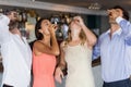Group of friends having tequila shot Royalty Free Stock Photo