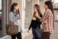 Group of friends meeting at the mall Royalty Free Stock Photo