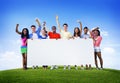 Group Friends Outdoors Volunteer Unity Cooperation Fun Concept Royalty Free Stock Photo
