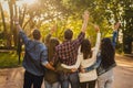 Group of friends in the park Royalty Free Stock Photo