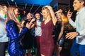 Friends partying in a nightclub Royalty Free Stock Photo