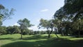 panoramic view of a golf course in the tropics Royalty Free Stock Photo