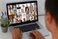 Group Friends Video Chat Connection Concept Royalty Free Stock Photo