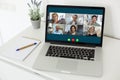 Group Friends Video Chat Connection Concept Royalty Free Stock Photo