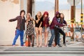 Group of fun loving punky teens Royalty Free Stock Photo