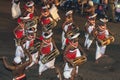 Gatabera Players perform during the Esala Perahera at Kandy in Sri Lanka.