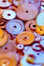 Group gears from watches Royalty Free Stock Photo
