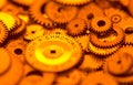 Group gears from watches Royalty Free Stock Photo