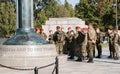 Group of German military visit the World War 11 Memorial.