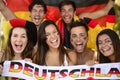 Group of German sport soccer fans