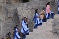 Group of girls at Ellora, India
