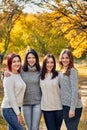 Group of girls in park Royalty Free Stock Photo