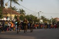 Group of girls performing during the Carnival Celebrations in the city of Bisssau