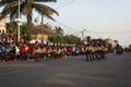 Group of girls performing during the Carnival Celebrations in the city of Bisssau