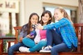 Group Of Girls Taking Selfie On Mobile Phone Royalty Free Stock Photo