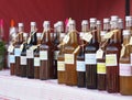 Group of glass bottles (syrup)