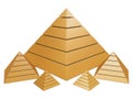 Group of golden pyramids