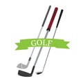 Group of golf clubs