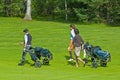 Group golfers on golf feeld