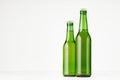 Group green longneck beer bottles 330ml, mock up.