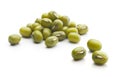 Group of green mung beans isolated