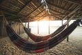 A group of hammocks in Punta Gallinas, Guajira, Colombia