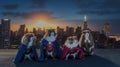 A group of hamsters dressed up as superheros. Generative AI image.