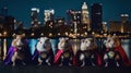 A group of hamsters dressed up as superheros. Generative AI image.