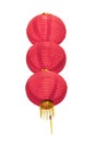 Group of Handmade paper red lanterns isolated on the white background for Chinese new year