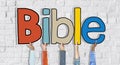 Group of Hands Holding Letter Bible Royalty Free Stock Photo