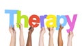 Group of Hands Holding Therapy Royalty Free Stock Photo