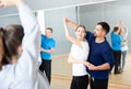 People dancing social dances in pair Royalty Free Stock Photo