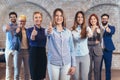 Group of happy business people and company staff in modern office Royalty Free Stock Photo