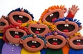 Group of happy children singing Royalty Free Stock Photo