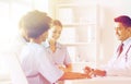 Group of happy doctors meeting at hospital office Royalty Free Stock Photo