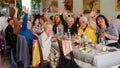 A group of happy elderly