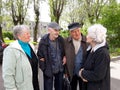 Group of happy elderly people relaxing Royalty Free Stock Photo