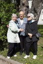 Group of happy elderly people relaxing Royalty Free Stock Photo