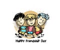 Group of happy friends enjoying Friendship Day.