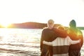 Group of Happy Friends having Fun Together Outdoors Royalty Free Stock Photo