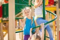 Group of happy kids on children playground Royalty Free Stock Photo