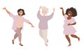 Group of Happy Pregnant Women Dance in Joy