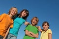 Group of happy smiling kids or tweens Royalty Free Stock Photo