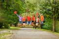 Group of happy students in a Park Royalty Free Stock Photo