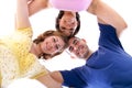 Group of happy teenagers in circle Royalty Free Stock Photo