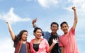 Group of happy young people