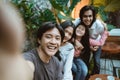 Group of happy young teenager students taking selfie photo Royalty Free Stock Photo