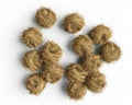 A group of hay balls on a white background Royalty Free Stock Photo