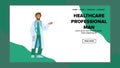 group healthcare professional man vector