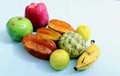 Group of healthy indian fruits